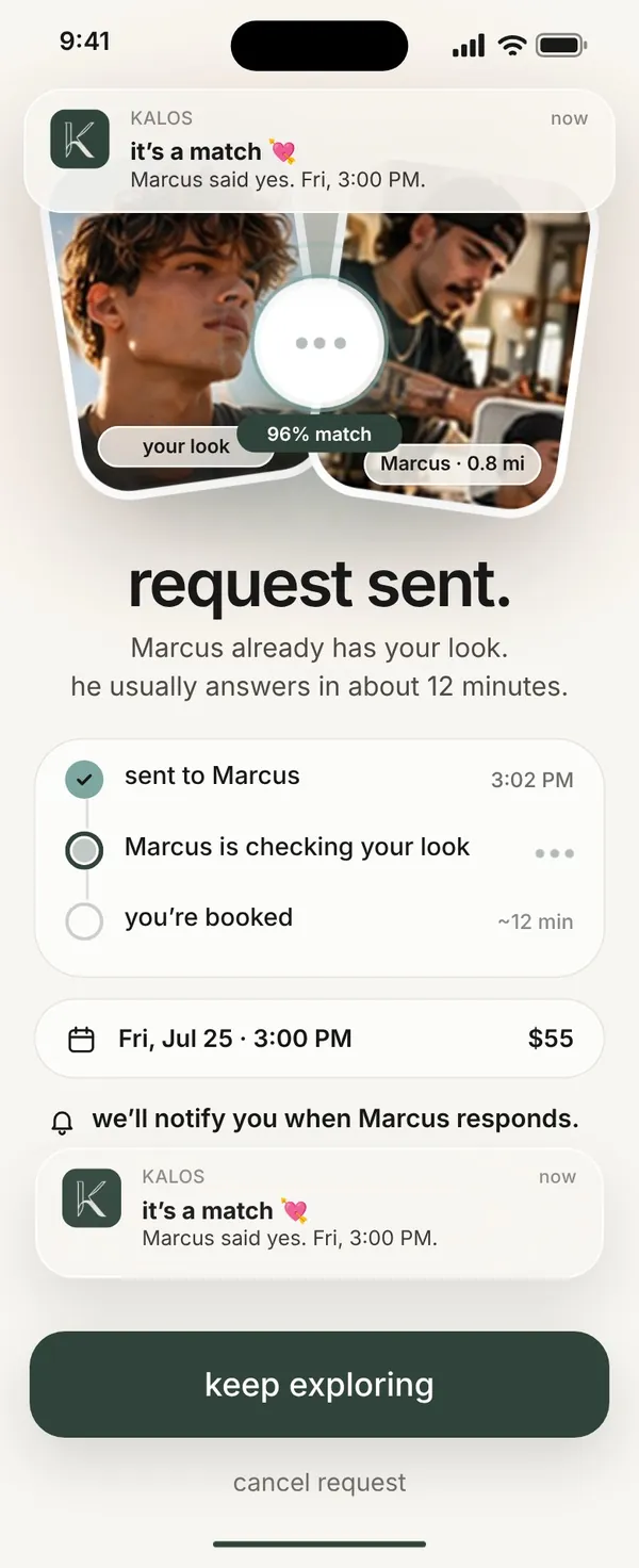 KALOS app screen